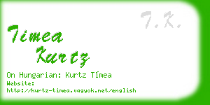 timea kurtz business card